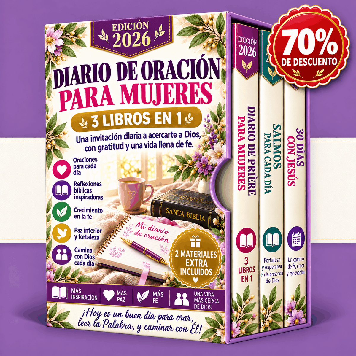 Diario de Oración para Mujeres – 3 Libros en 1