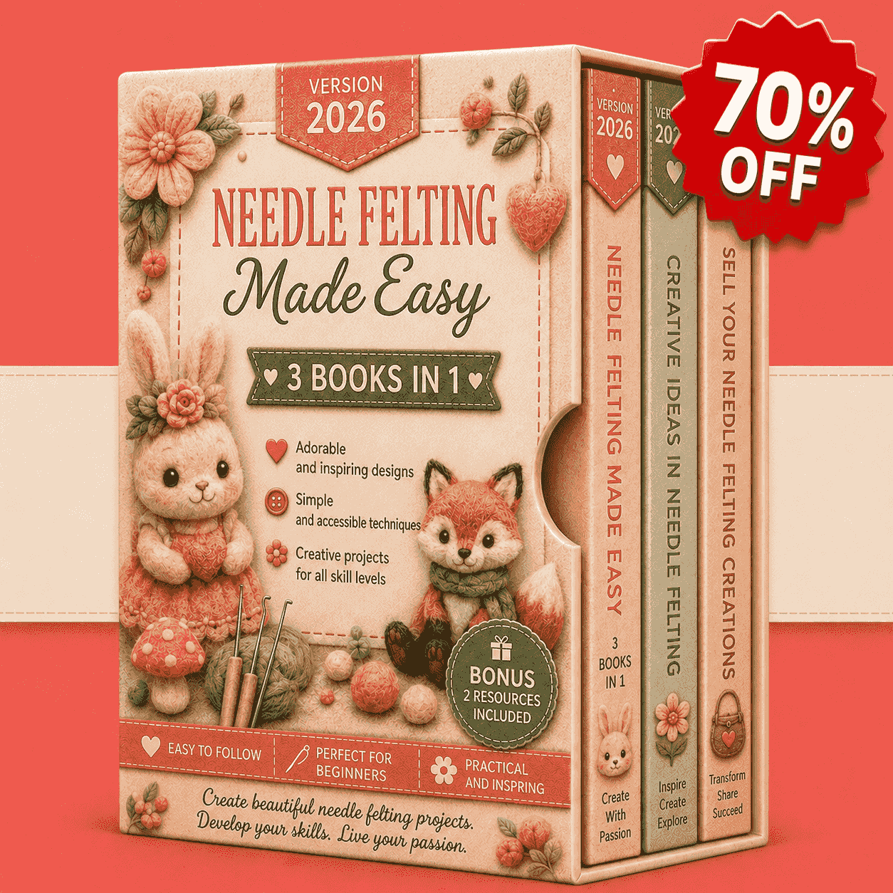 Needle Felting Made Easy – 3 Books Bundle