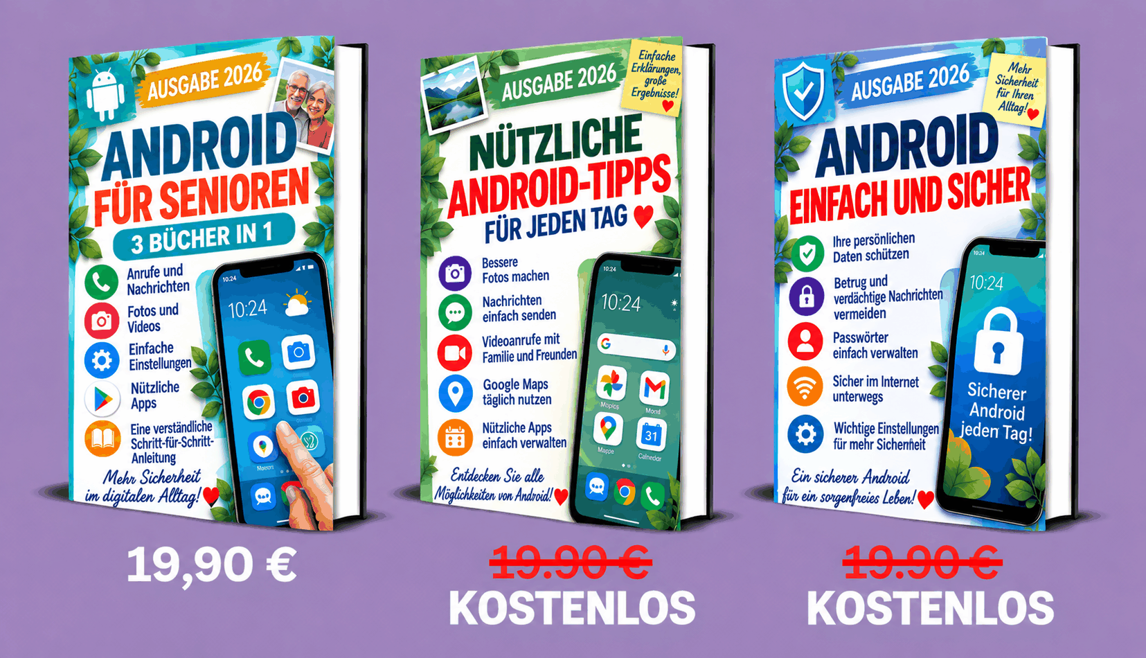 Android für Senioren – 3 Bücher in 1