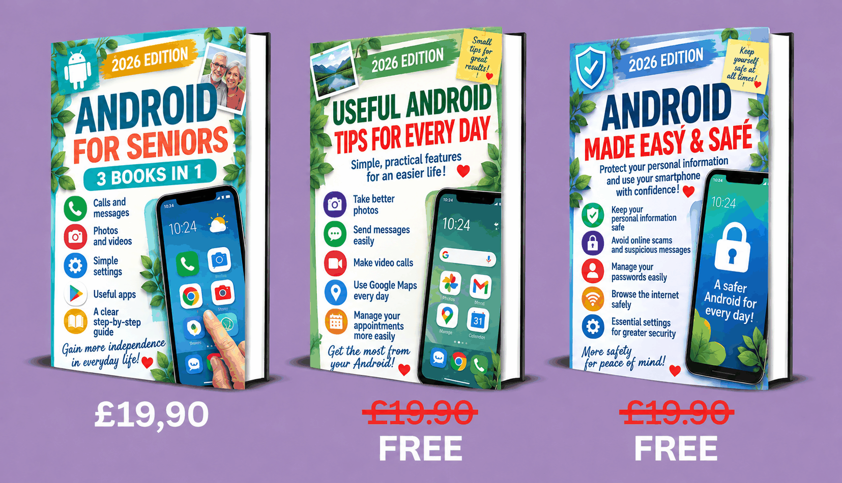 Android for Seniors – 3 Books in 1