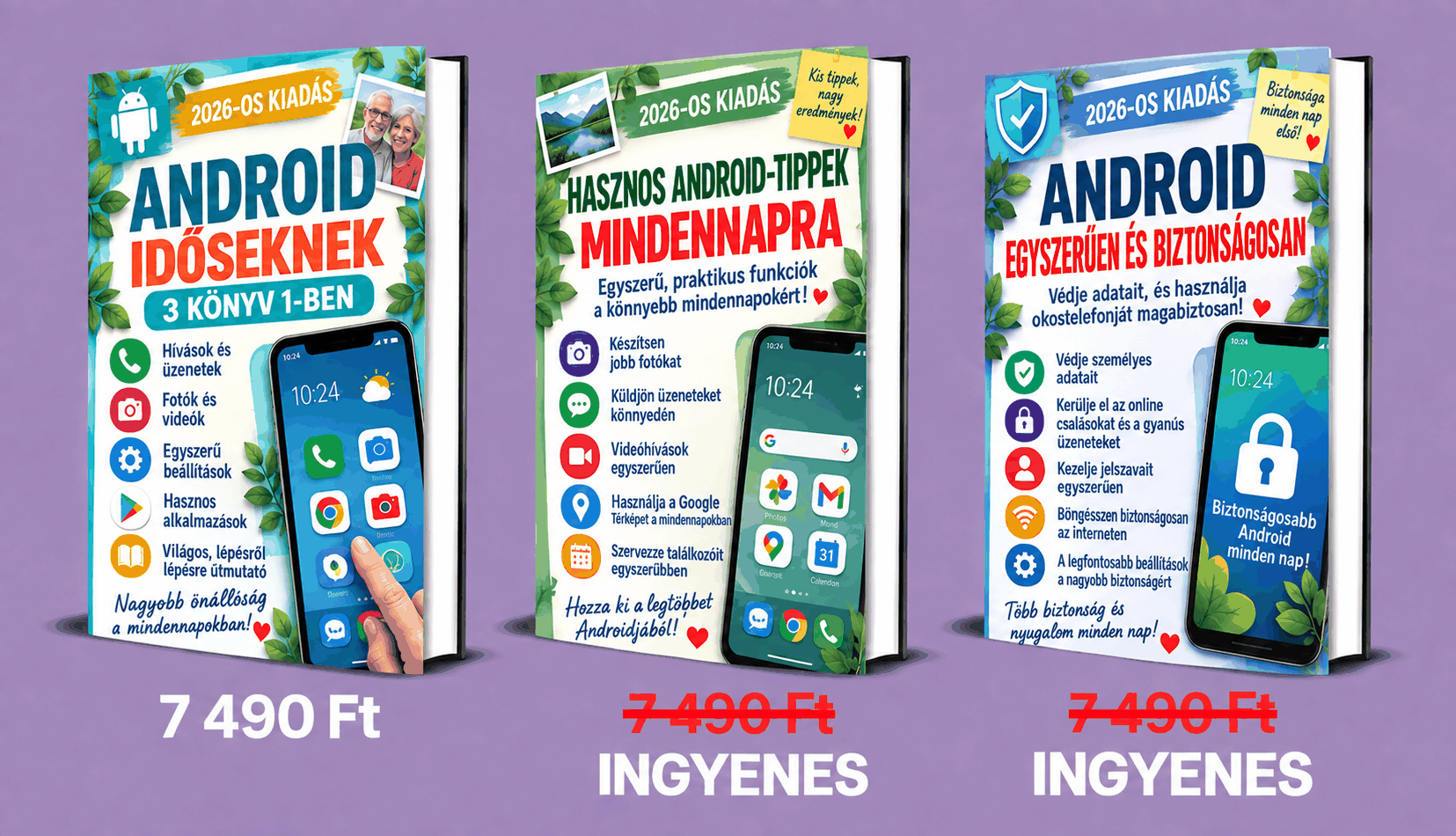 Android időseknek – 3 könyv 1-ben
