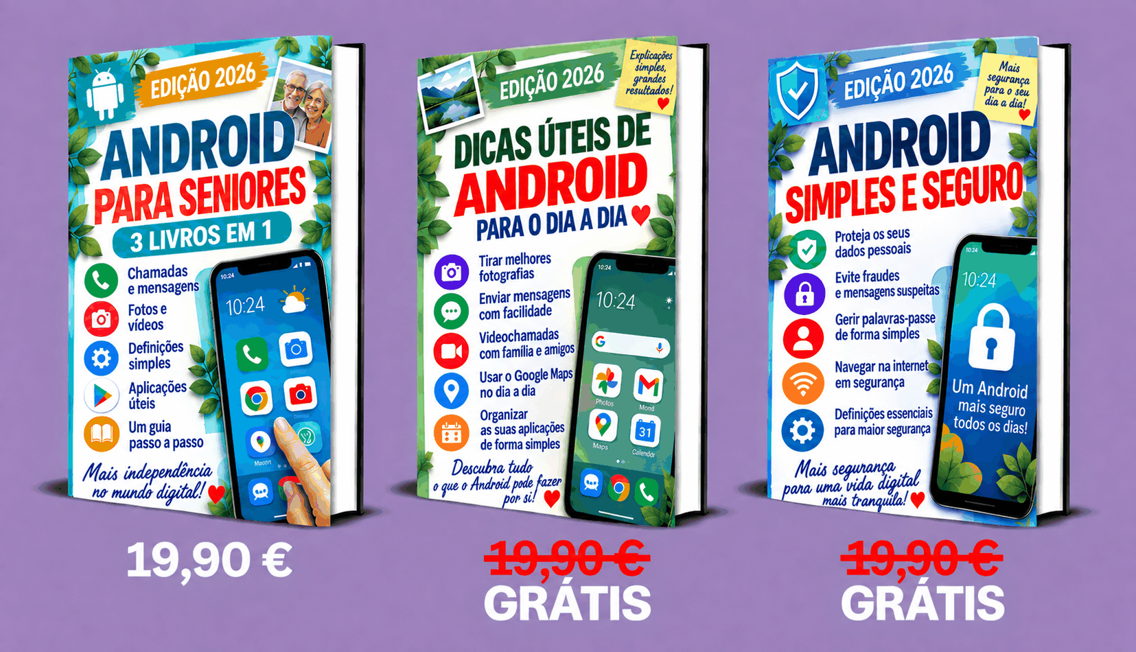 Android para Seniores – 3 Livros em 1