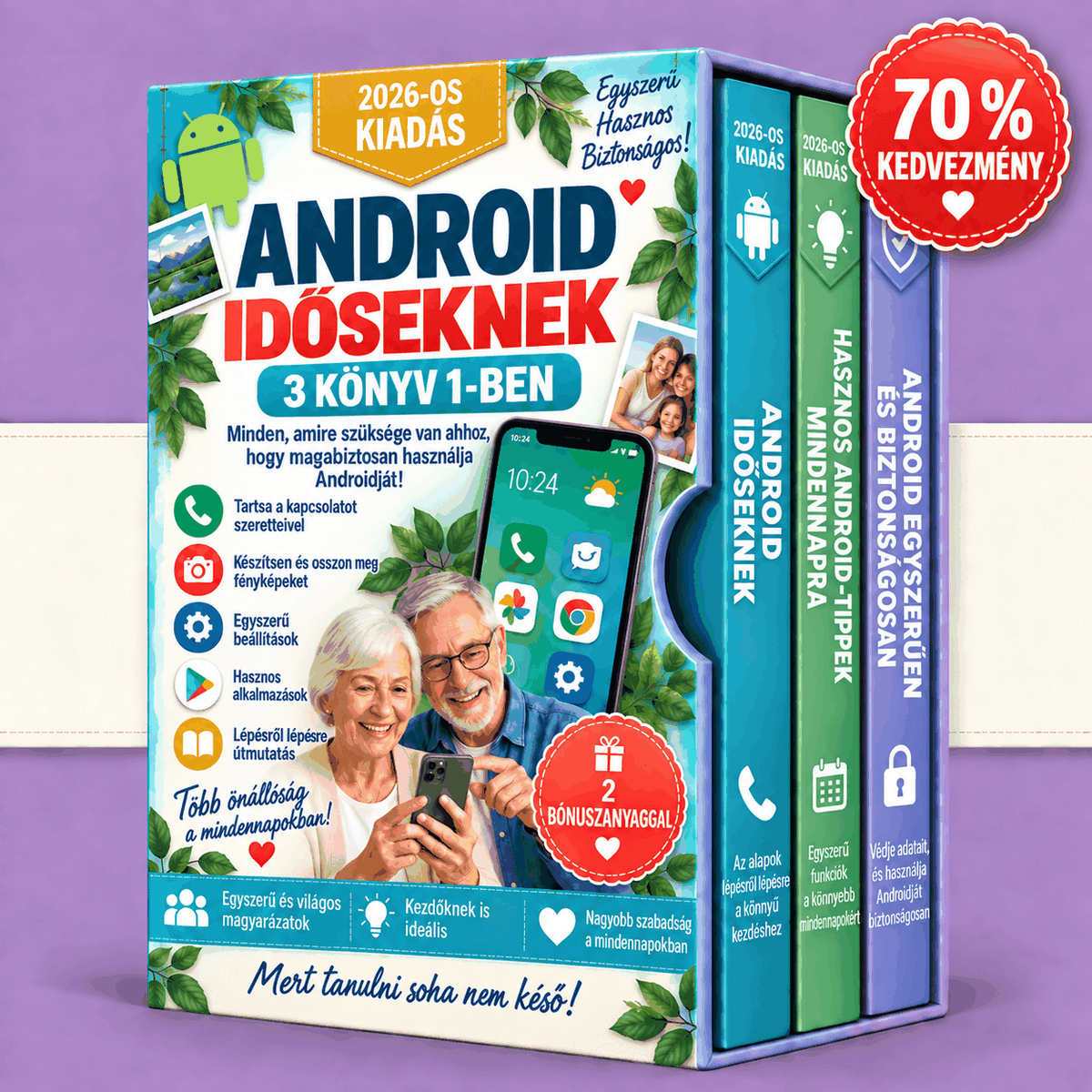 Android időseknek – 3 könyv 1-ben