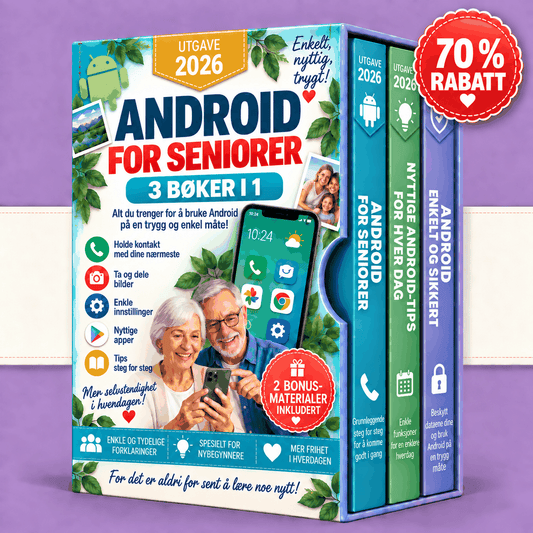 Android for seniorer – 3 bøker i 1