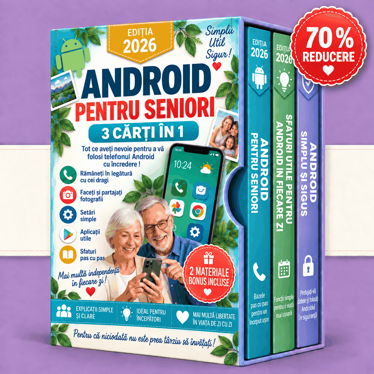 Android pentru Seniori – 3 Cărți în 1
