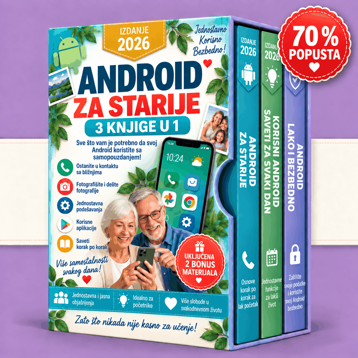 Android za seniore – 3 knjige u 1