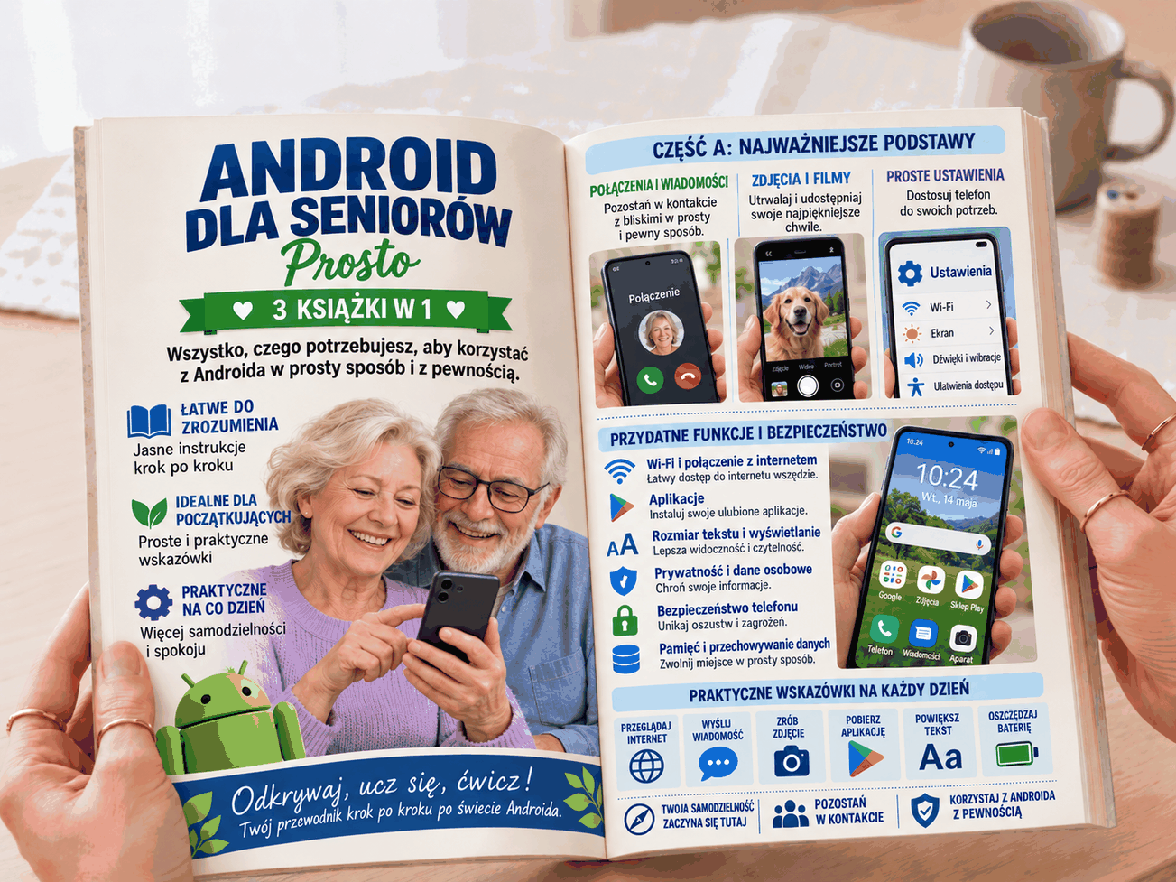 Android dla Seniorów – 3 Książki w 1