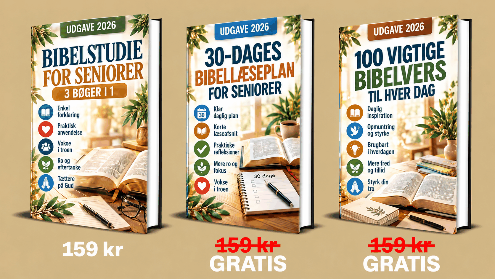 Bibelstudie for seniorer – 3 bøger i 1