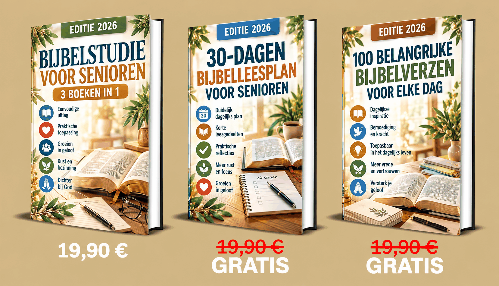 Bijbelstudie voor Senioren – 3 Boeken in 1
