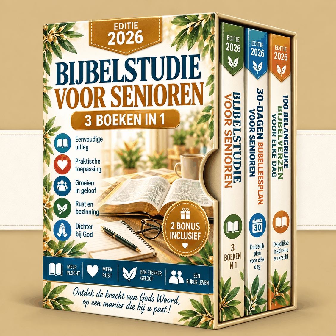 Bijbelstudie voor Senioren – 3 Boeken in 1