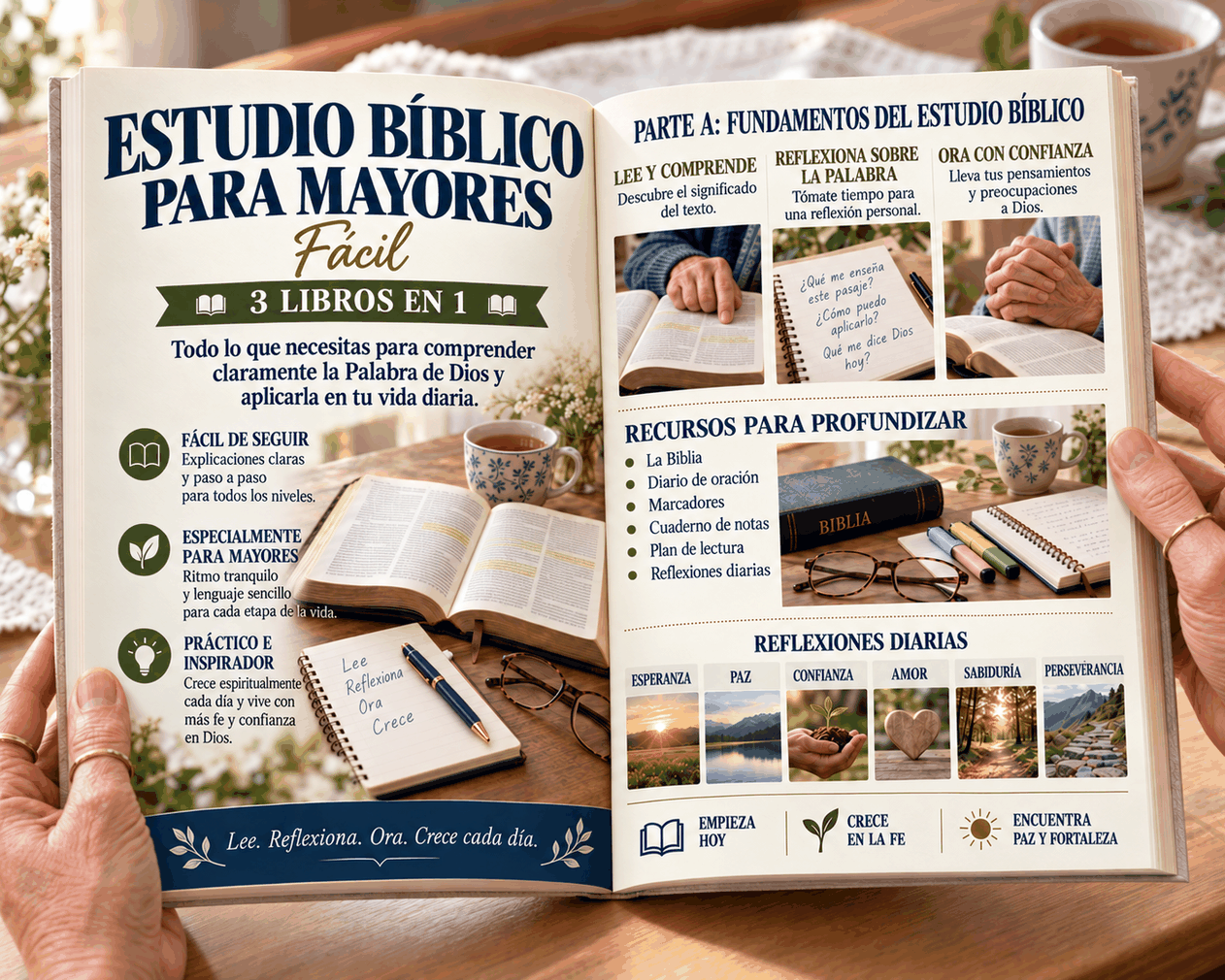 Estudio bíblico para mayores – 3 libros en 1