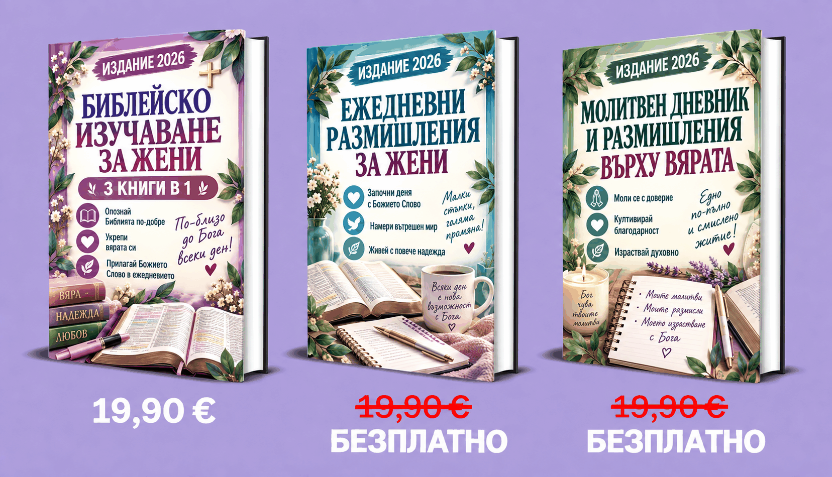 Библейско изучаване за жени – 3 книги в 1