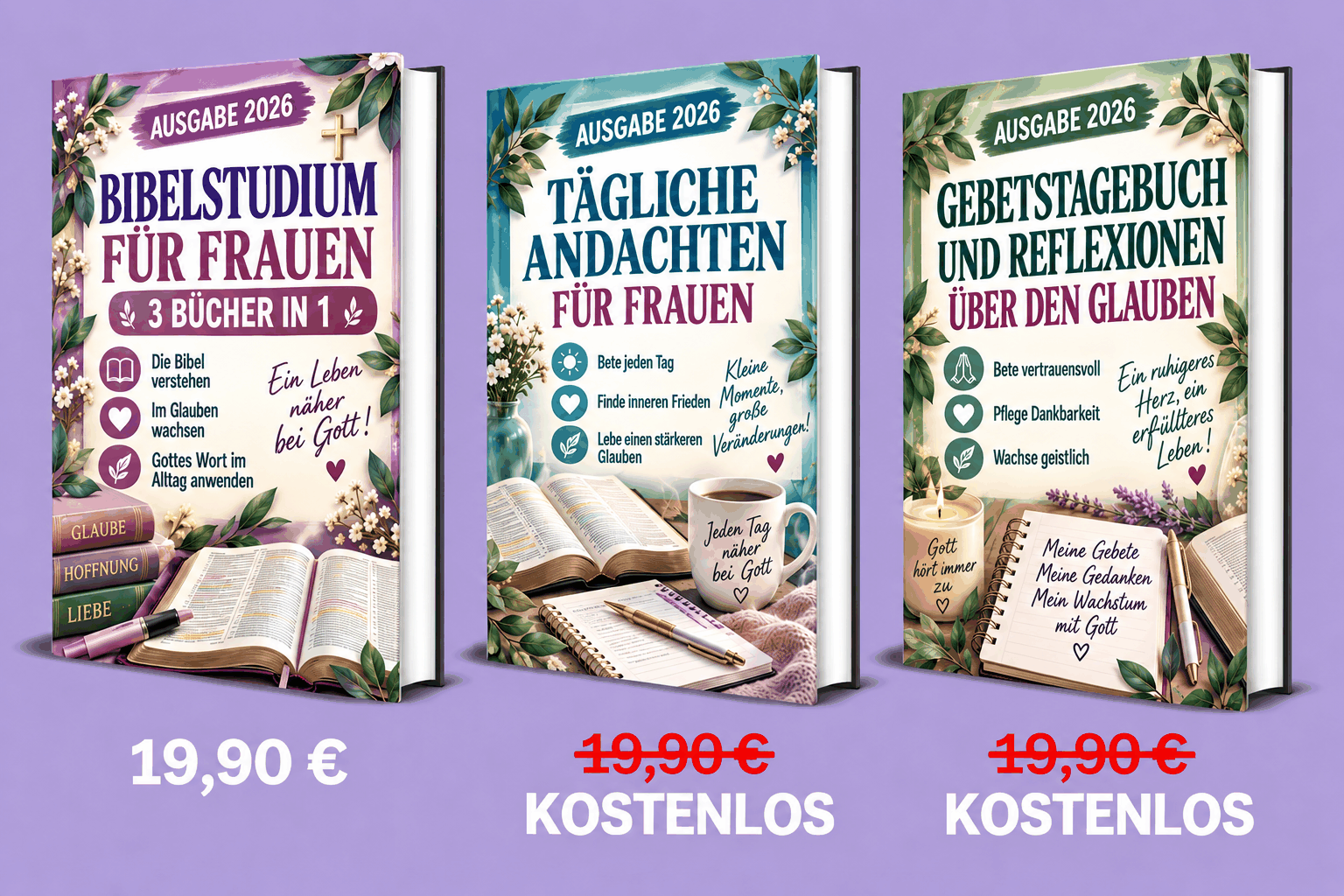 Bibelstudium für Frauen – 3 Bücher in 1