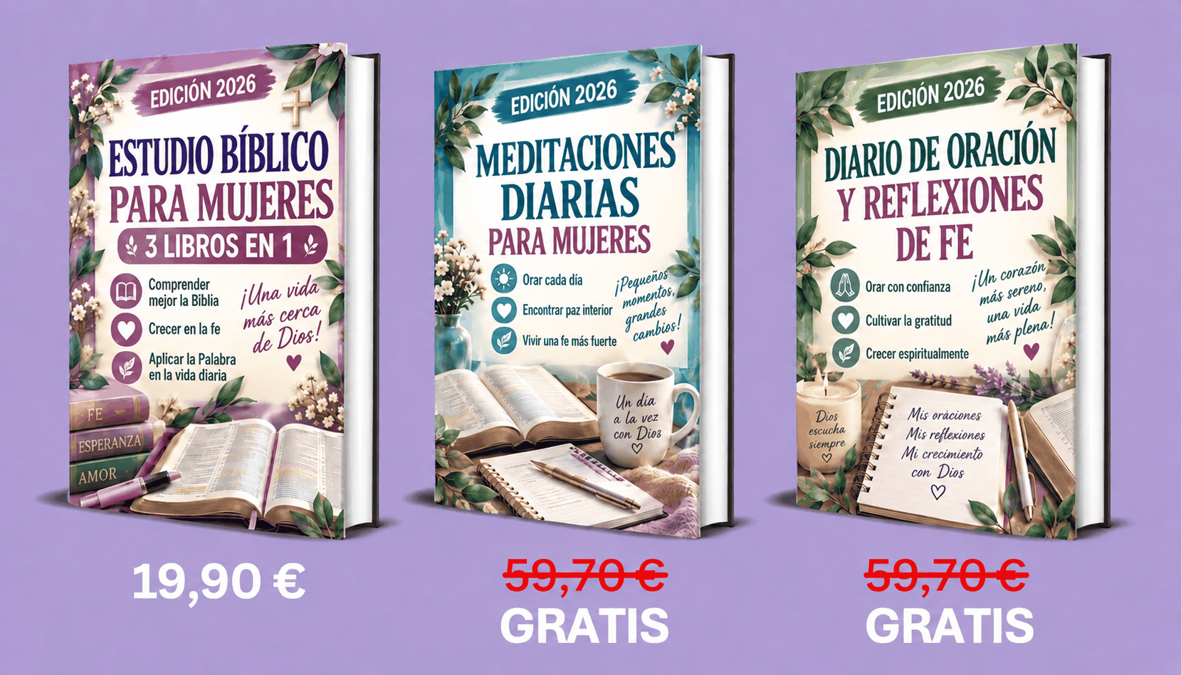 Estudio Bíblico para Mujeres – 3 Libros en 1