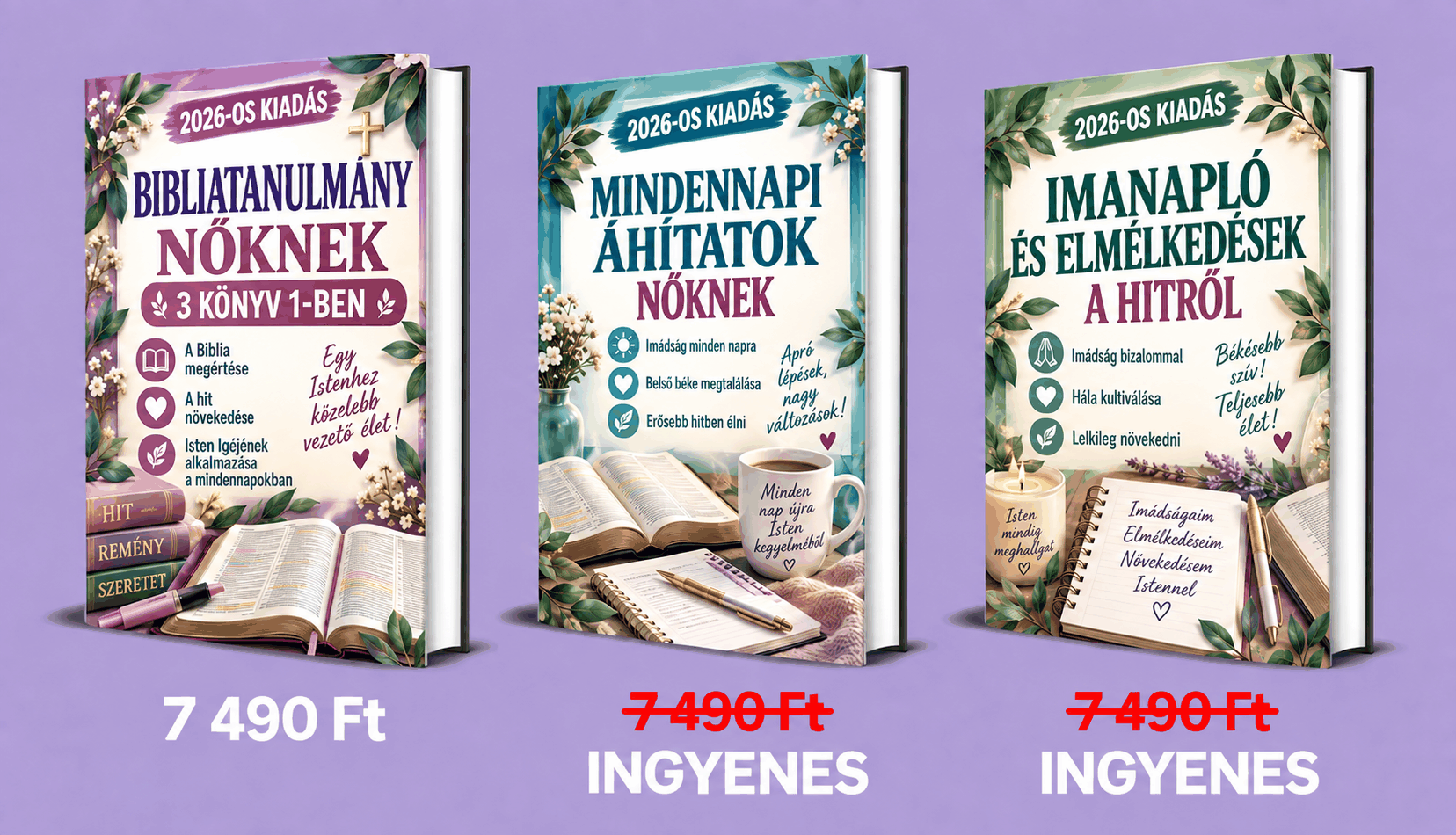 Bibliatanulmányozás nőknek – 3 könyv 1-ben