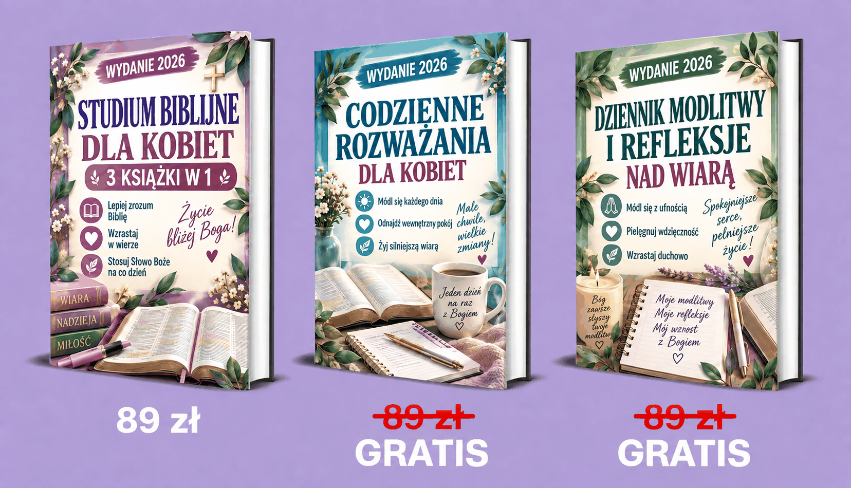 Studium Biblii dla kobiet – 3 książki w 1