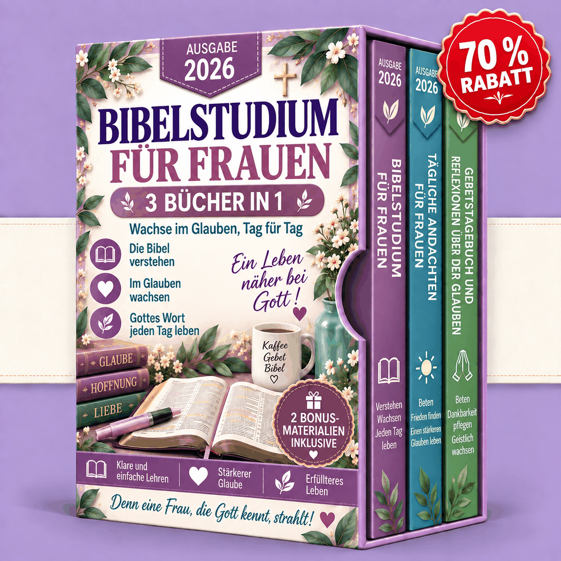 Bibelstudium für Frauen – 3 Bücher in 1