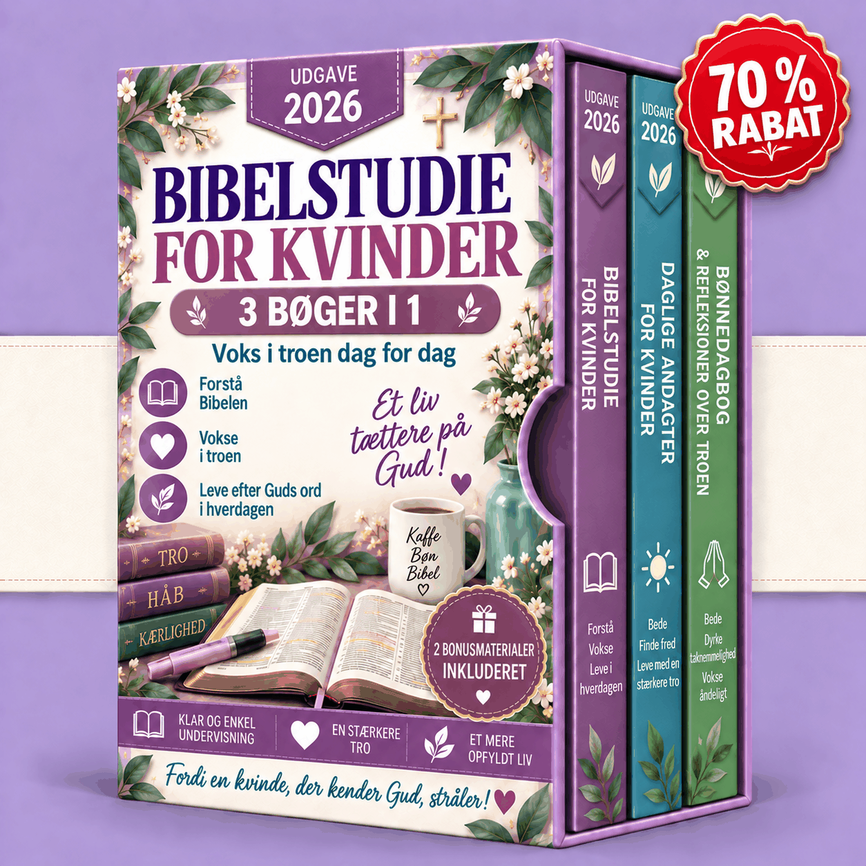 Bibelstudie for Kvinder – 3 Bøger i 1