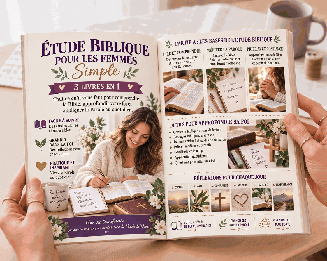 Étude Biblique pour Femmes – 3 Livres en 1