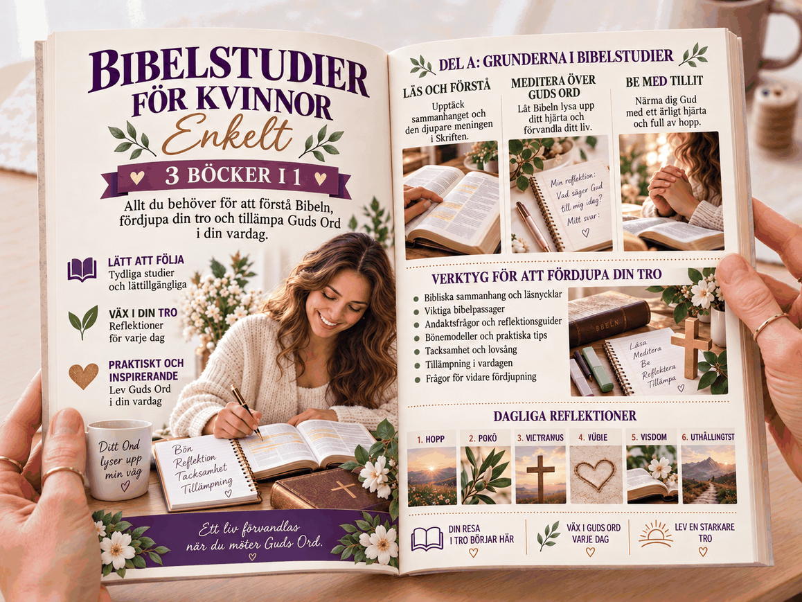 Bibelstudium för kvinnor – 3 böcker i 1