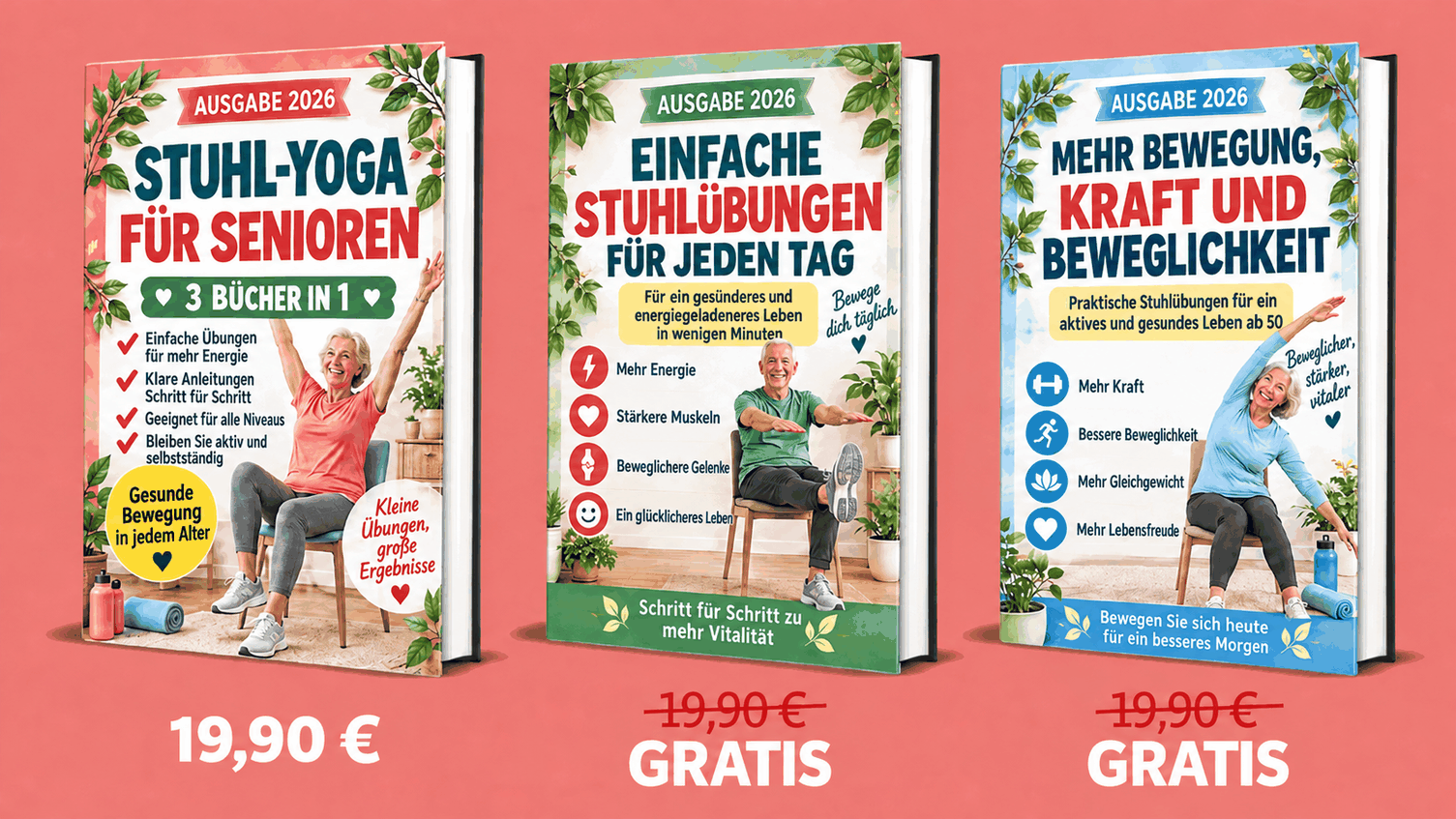Stoeloefeningen voor Senioren – 3 Boeken in 1