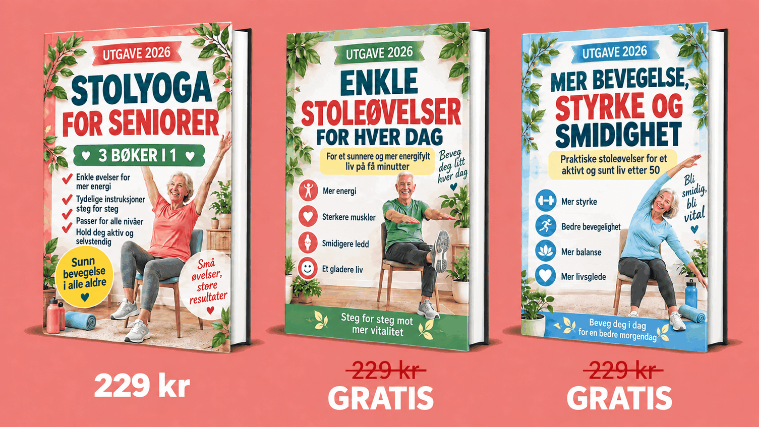 Stoeloefeningen voor Senioren – 3 Boeken in 1