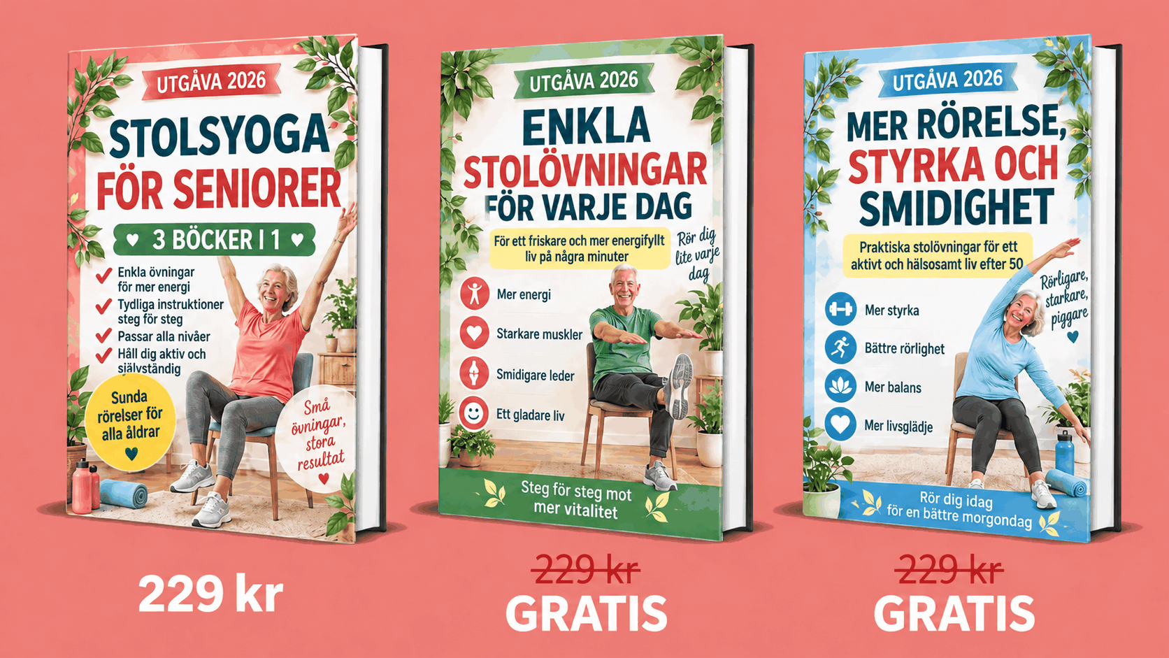 Stoeloefeningen voor Senioren – 3 Boeken in 1