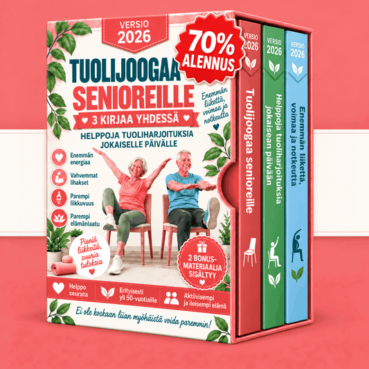 Tuoliharjoitukset ikääntyneille – 3 kirjaa 1:ssä