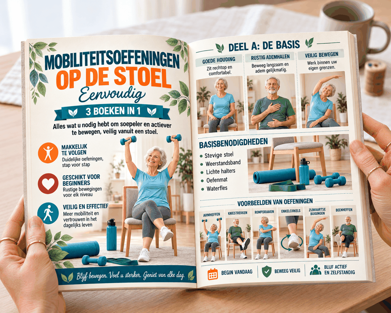 Mobiliteitsoefeningen op de Stoel voor Senioren – 3 Boeken in 1