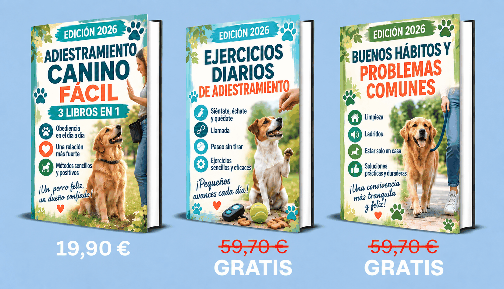 Adiestramiento Canino – 3 Libros en 1