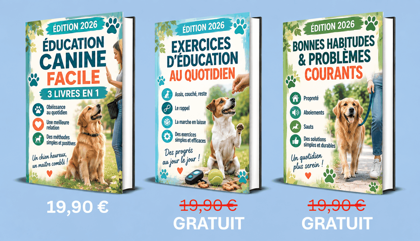 Éducation Canine – 3 Livres en 1