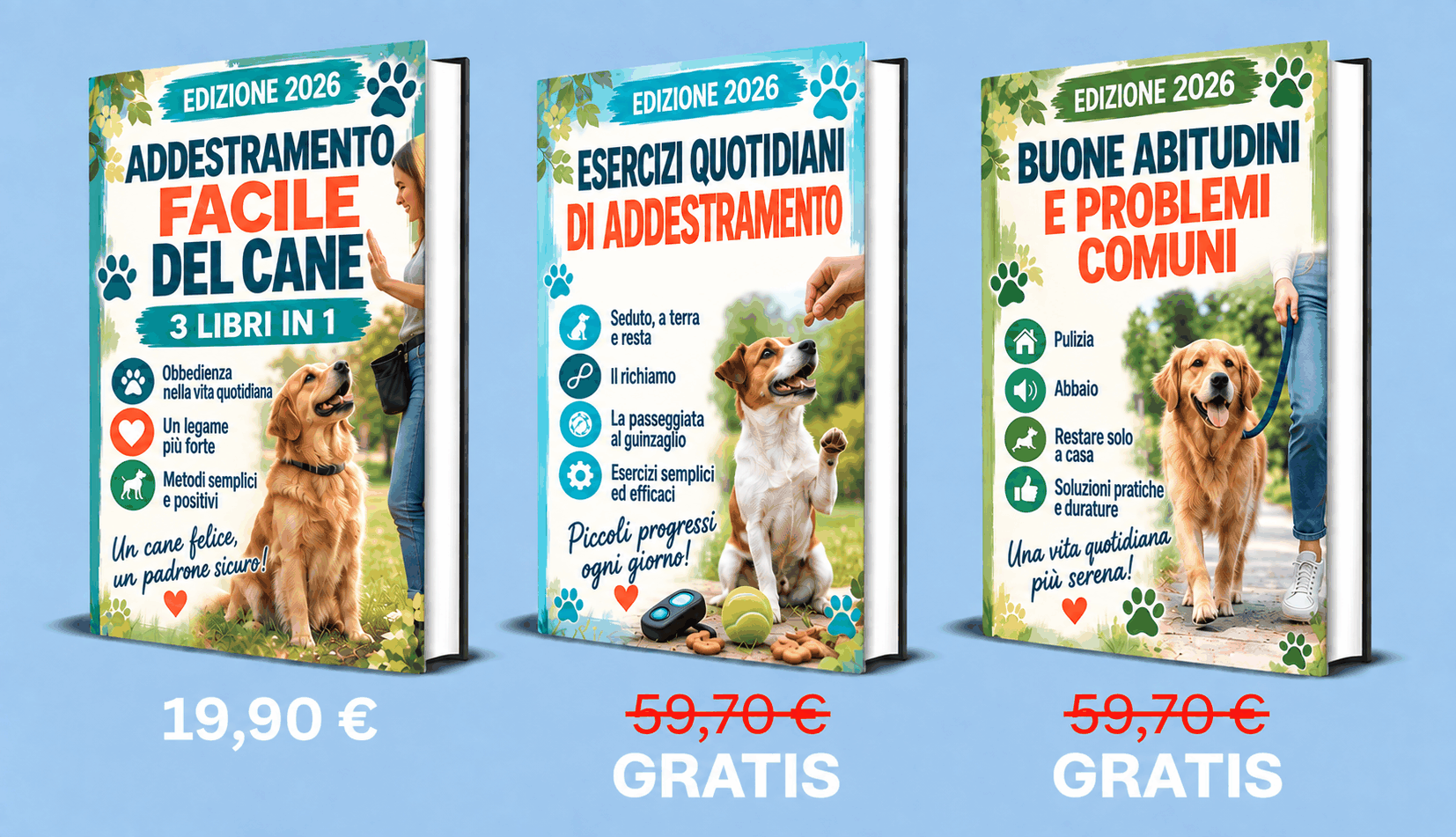 Addestramento Canino – 3 Libri in 1