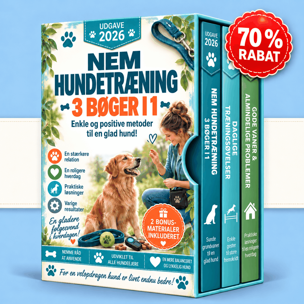 Hundetræning – 3 Bøger i 1