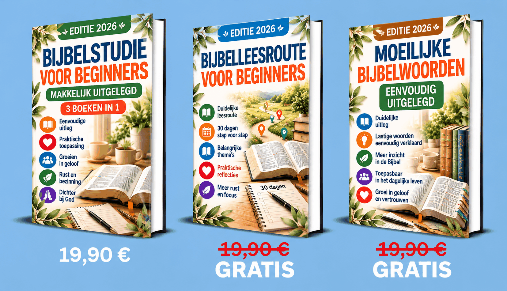 Bijbelstudie voor Beginners – 3 Boeken in 1