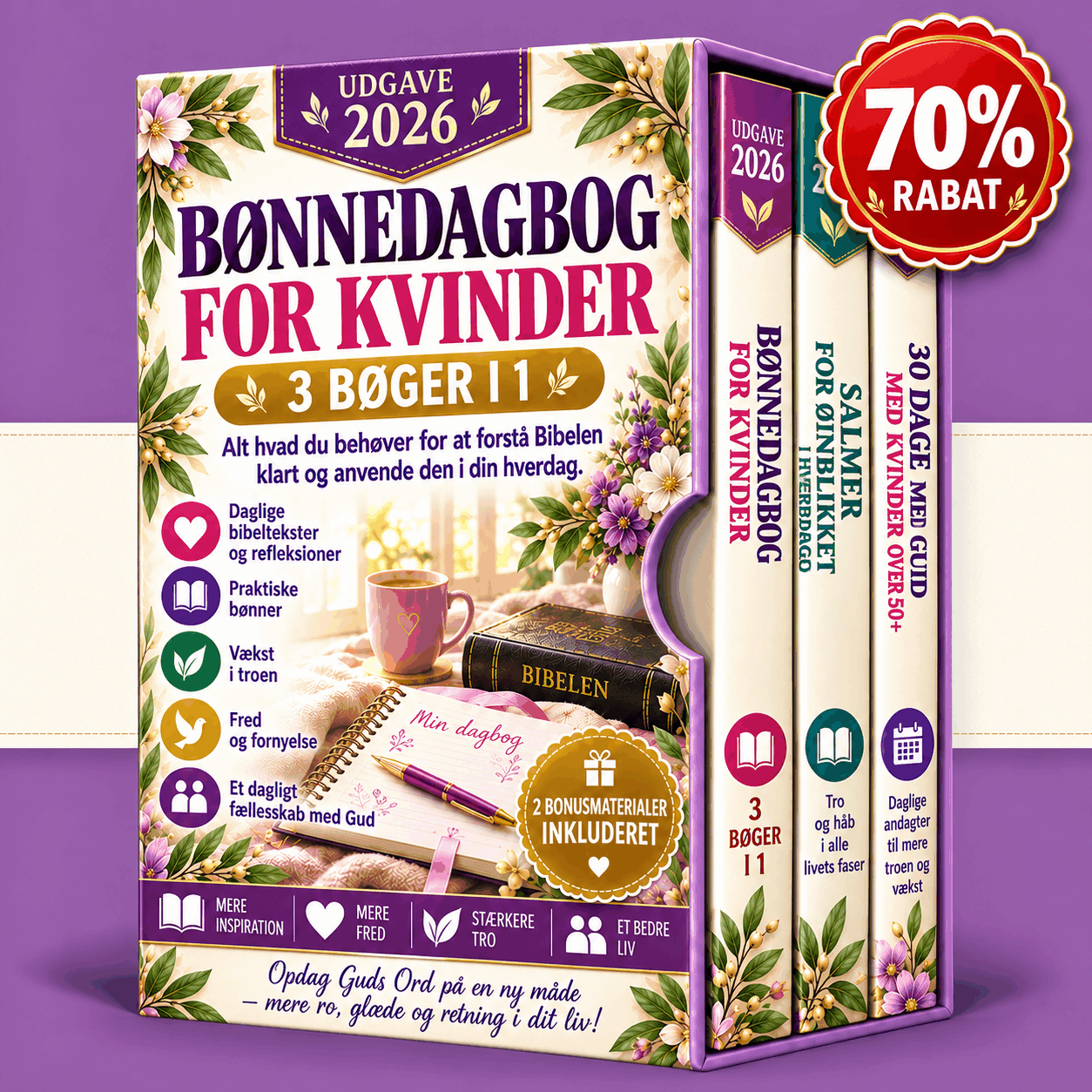 Bønnedagbog for Kvinder – 3 Bøger i 1