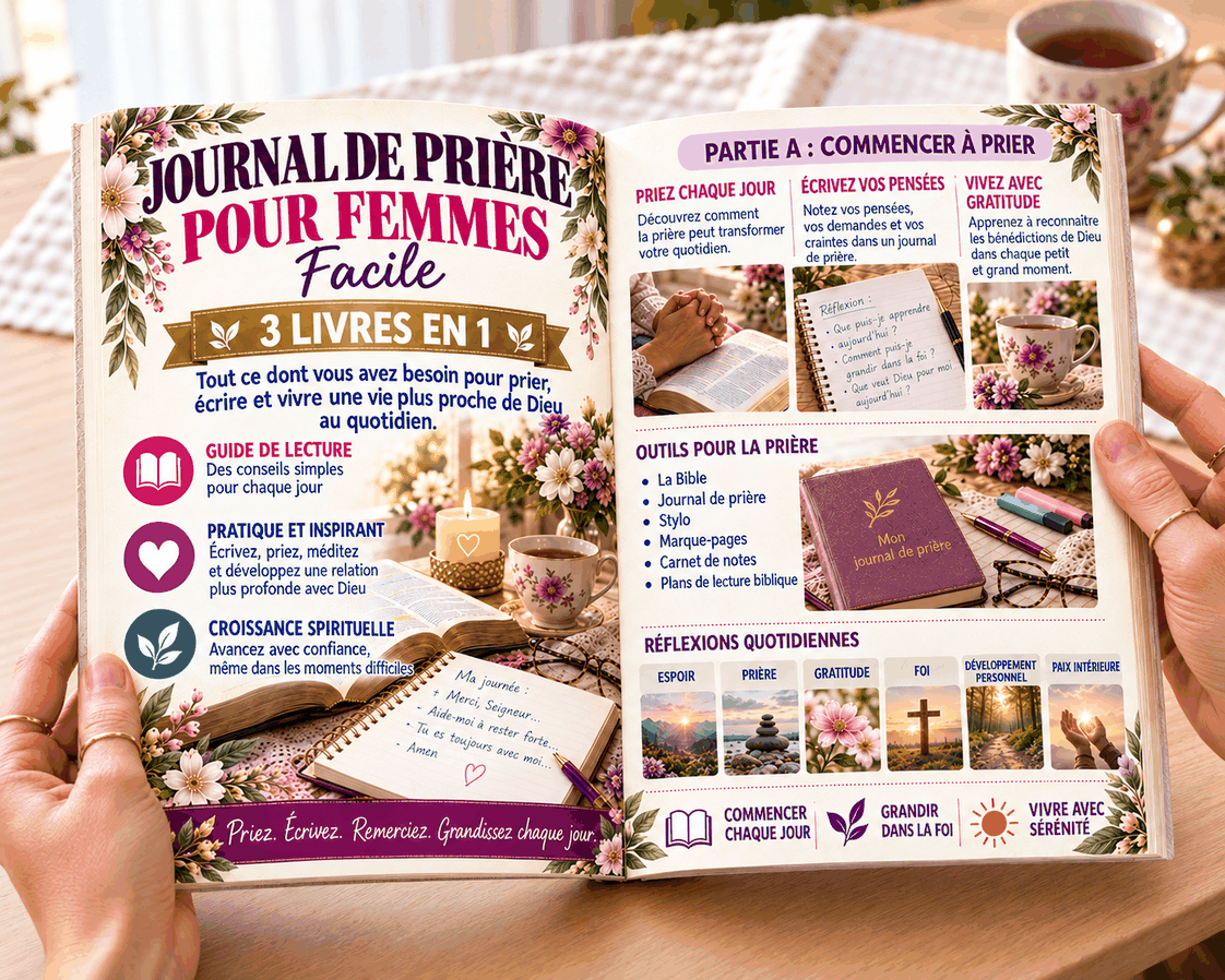 Journal de Prière pour Femmes – 3 Livres en 1